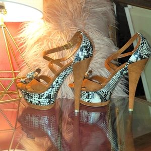 Bakers Leopard bow tie shoes